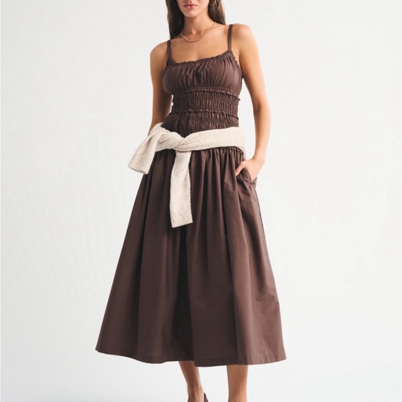 Abercrombie & Fitch Dresses & Skirts - Abercrombie and Fitch Bra-Free Smocked Drop-Waist Maxi Dress